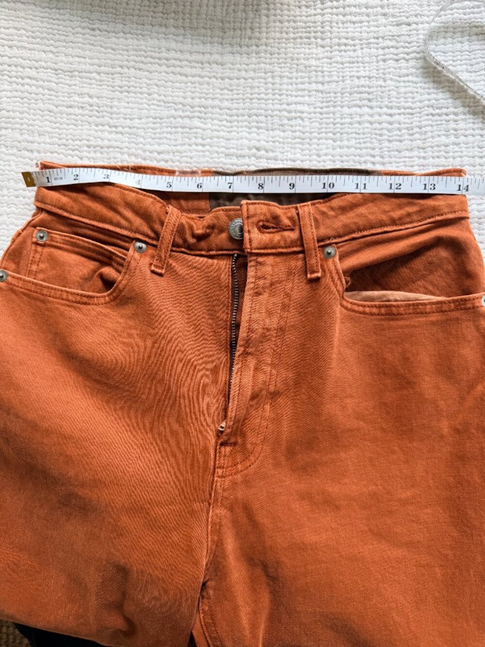 Everlane High Rise Jeans Rust Terracotta - Picture 5 of 9